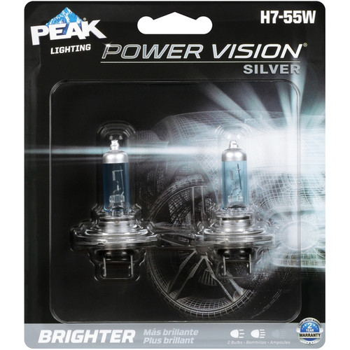 Peak - H7-55WPVS-2BPP - Power Vision Silver Halogen High/Low Beam Automotive Bulb H7-55W
