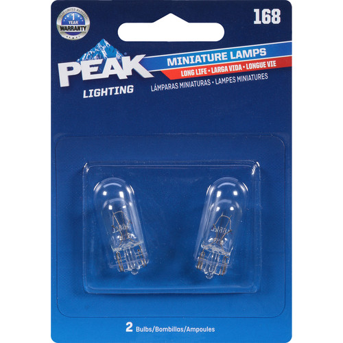 Peak - 168LL-BPP - Incandescent Indicator Miniature Automotive Bulb 168