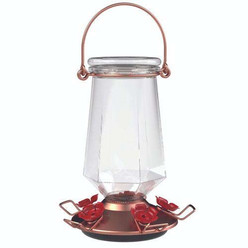 Perky-Pet - 9109-2 - Hummingbird 28 oz. Glass/Metal/Plastic Top Fill Nectar Feeder 5 ports