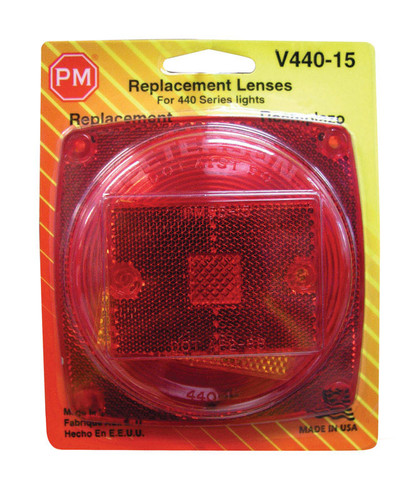 Peterson - V440-15 - Red Square Tail Light Replacement Lens