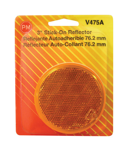 Peterson - V475A - Amber Round Reflector - 1/Pack