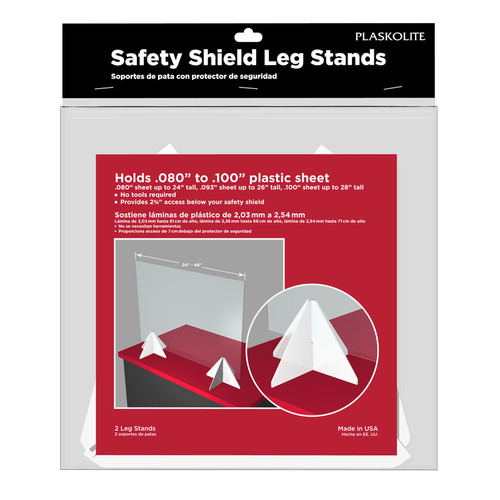 Plaskolite - FG14749A - Thin Gauge Safety Shield Leg Stands