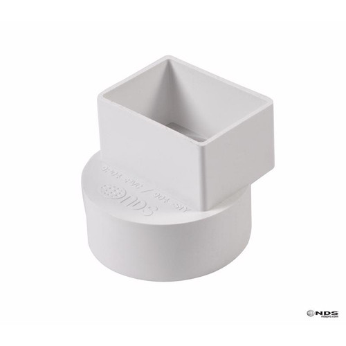 NDS - 9P04 - Schedule 35 2 in. Hub each X 3 in. D Female PVC Flush Downspout Adapter