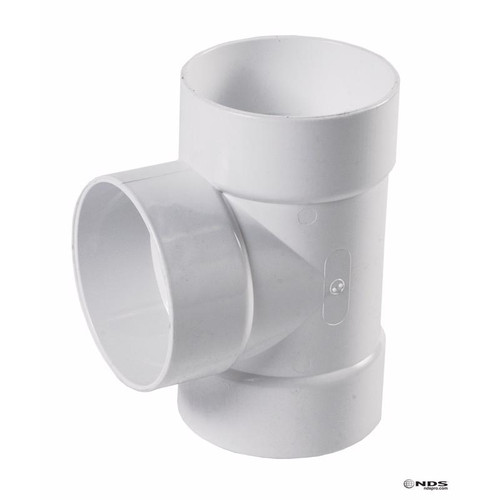 NDS - 4P01 - Schedule 35 4 in. Hub each X 4 in. D Hub PVC Straight Tee