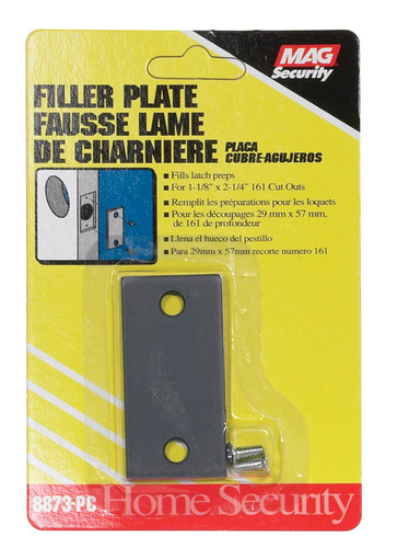 Prime-Line - U9521 - Gray Steel Edge Filler Plate - 1/Pack