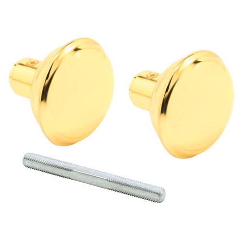 Prime-Line - E2297 - Polished Solid Brass Replacement Knobs Right or Left Handed