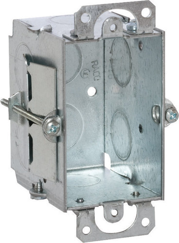 Raco - 506 - 3 in. Rectangle Steel 1 gang Switch Box Gray