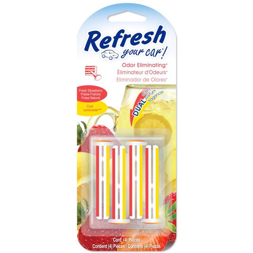 Refresh Your Car - E301434300 - Fresh Strawberry And Cool Lemonade Scent Car Vent Clip - 4/Pack