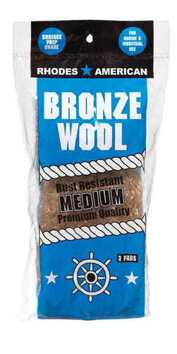 Rhodes American - 123101 - 3 Grade Medium Bronze Wool Pads - 3/Pack