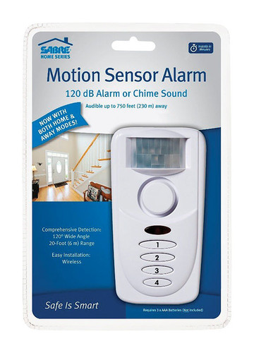 Sabre - HS-MSA - White Plastic Motion Sensor Alarm