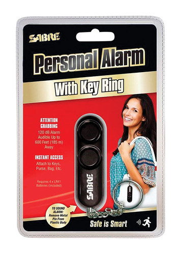 Sabre - PA-01 - Black Plastic Personal Security Alarm