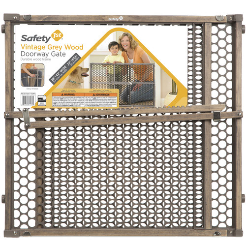 Safety 1st - GA112GRY4 - Gray 24 in. H x 28-42 in. W Wood Safety Gate