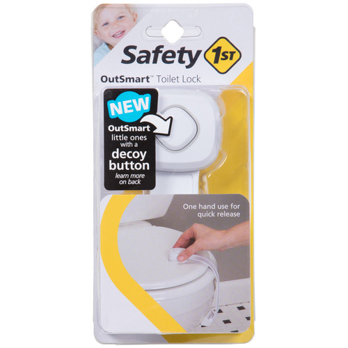 Safety 1st - HS288 - OutSmart White Plastic Swing Shut Toilet Seat Lock - 1/Pack