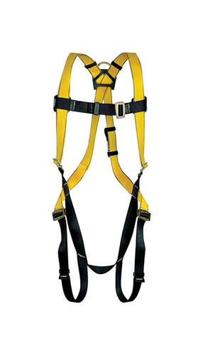 Safety Works - 10096481 - Unisex Polyester Adjustable Safety Harness 400 lb. capacity Yellow 1/pc.