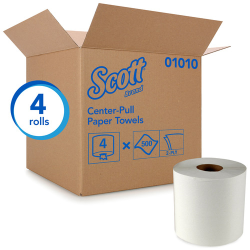 Scott - 1010 - Center Pull Towels 500 sheet 2 ply - 4/Pack