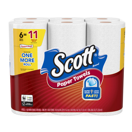 Scott - 16447 - Choose-A-Sheet Paper Towels 102 sheet 1 ply - 6/Pack