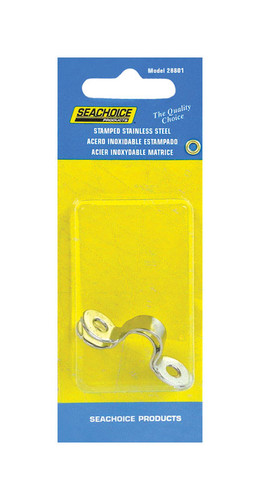 Seachoice - 28801 - Stainless Steel 1-5/8 in. L x 3/8 in. W Eye Straps - 2/Pack