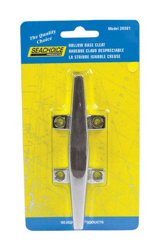 Seachoice - 30561 - Chrome-Plated Zinc 3/4 in. L x 4 1/2 in. W Hollow Base Cleat - 1/Pack