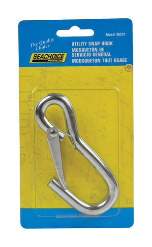 Seachoice - 36551 - Zinc-Plated Steel 4-1/2 in. L Utility Snap Hook - 1/Pack