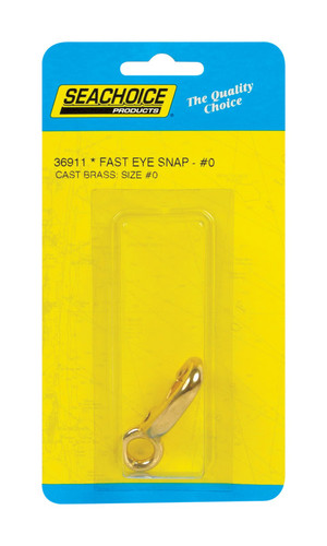 Seachoice - 36911 - Polished Brass 2 in. L x 7/16 in. W Fast Eye Snap - 1/Pack