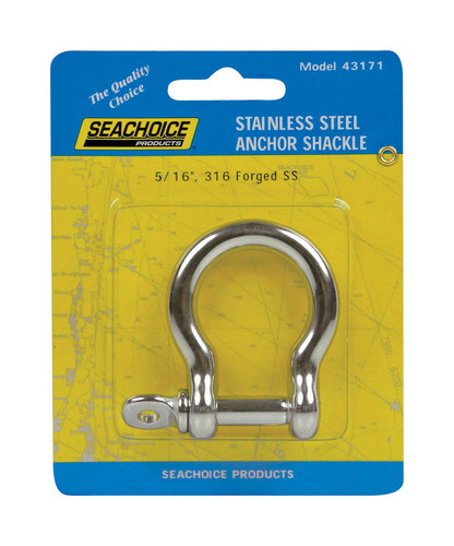 Seachoice - 43171 - Polished Stainless Steel 1 in. L x 5/16 in. W Shackle - 1/Pack