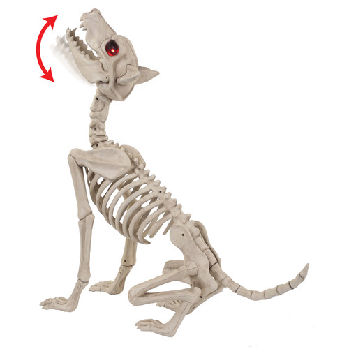 Seasons - W81895 - Prelit Animated Wolf Skeleton Halloween Decor