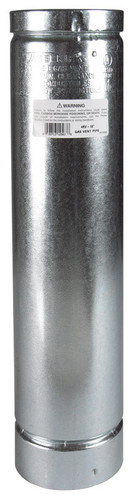 Selkirk - 104018 - 4 in. Dia. x 18 in. L Aluminum Round Gas Vent Pipe