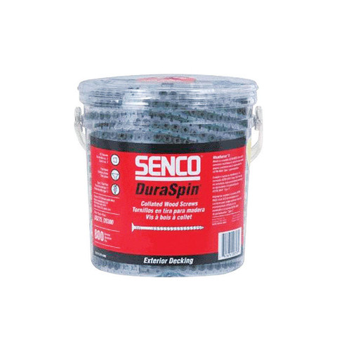 Senco - 08D300W - DuraSpin No. 8 x 3 in. L Square Galvanized Collated Wood Screws - 800/Pack