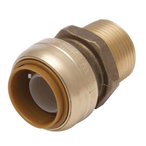 SharkBite - U142LFA - 1 in. Push x 3/4 in. Dia. MPT Brass Connector