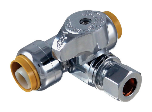 SharkBite - 24984A - 1/2 in. PTC x 1/2 in. Compression Brass Tee Stop