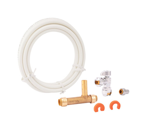 SharkBite - 25024 - 1/4 in. Push Fit x 1/4 in. Dia. Push to Fit 10 ft. Brass Ice Maker Connection Kit