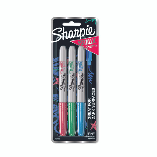 Sharpie - 2029669 - Assorted Fine Tip Metallic Marker - 3/Pack