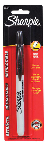 Sharpie - 32721 - Retractable Black Fine Tip Permanent Marker - 1/Pack