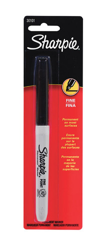 Sharpie - 30101 - Black Fine Tip Permanent Marker - 1/Pack