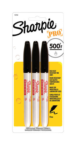 Sharpie - 13763PP - Pro Black Fine Tip Permanent Marker - 3/Pack