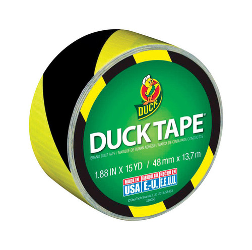 Shurtape - 283972 - Duck 1.88 in. W x 15 yd. L Black/Yellow Stripe Duct Tape