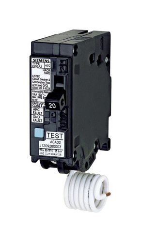 Siemens - Q120DF - 20 amps Dual Function 1 Circuit Breaker