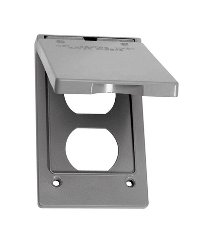 Sigma Electric - 14246 - Rectangle Metal 1 gang Vertical Duplex Cover For Wet Locations