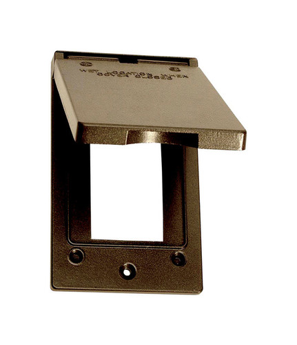 Sigma Electric - 14248BR - Rectangle Metal 1 gang Vertical GFCI Cover For Wet Locations