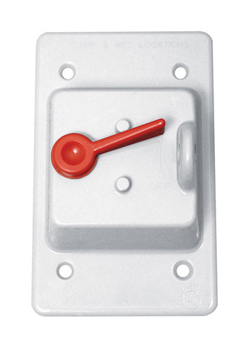 Sigma Electric - 14210WH - Rectangle Plastic 1 gang Toggle Switch Cover For Wet Locations