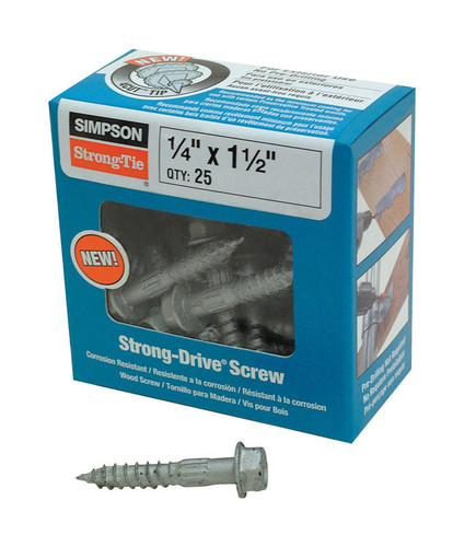 Simpson Strong-Tie - SDS25112-R25 - Strong-Drive No. 3 x 1-1/2 in. L Star Hex Head Connector Screw 0.57 lb. - 25/Pack