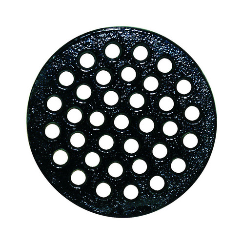 Sioux Chief - 846-S5PK - 6 in. Epoxy Coated Black Round Cast Iron Floor Drain Strainer