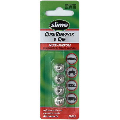 Slime - 22052 - Metal 1 psi Tire Valve Cap - 4/Pack