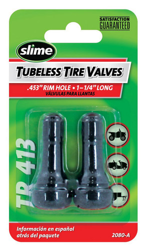 Slime - 2080-A - TR 413 Rubber 60 psi Tire Valve Core - 2/Pack