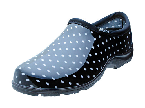 Sloggers - 5113BP06 - Women's Garden/Rain Shoes 6 US Black Polka Dot