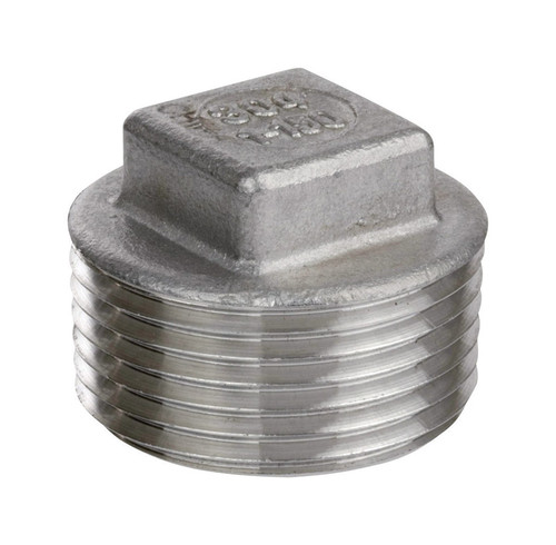 Smith-Cooper - 4638102270 - 1-1/2 in. MIP Stainless Steel Square Head Plug