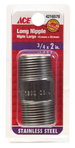 Smith-Cooper - 4632101420 - 3/4 in. MPT x 2 in. L Stainless Steel Nipple