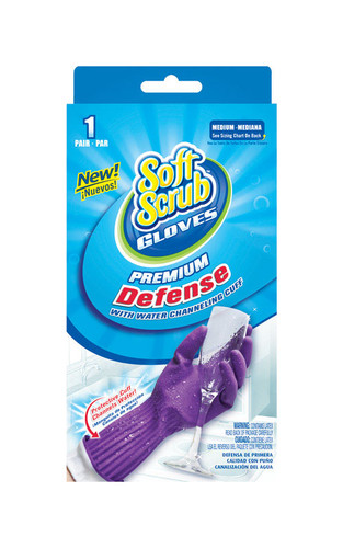 Soft Scrub - 12812-16 - Rubber Cleaning Gloves M Purple 1 pair