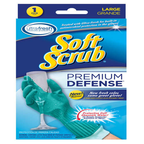 Soft Scrub - 12813-16 - Rubber Cleaning Gloves L Purple 1 pair
