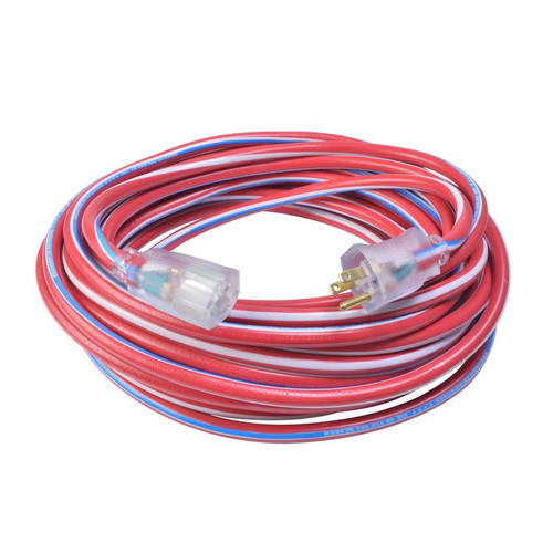 Southwire - 2547SWUSA1 - Patriotic Indoor or Outdoor 25 ft. L Blue/Red/White Extension Cord 12/3 SJTW